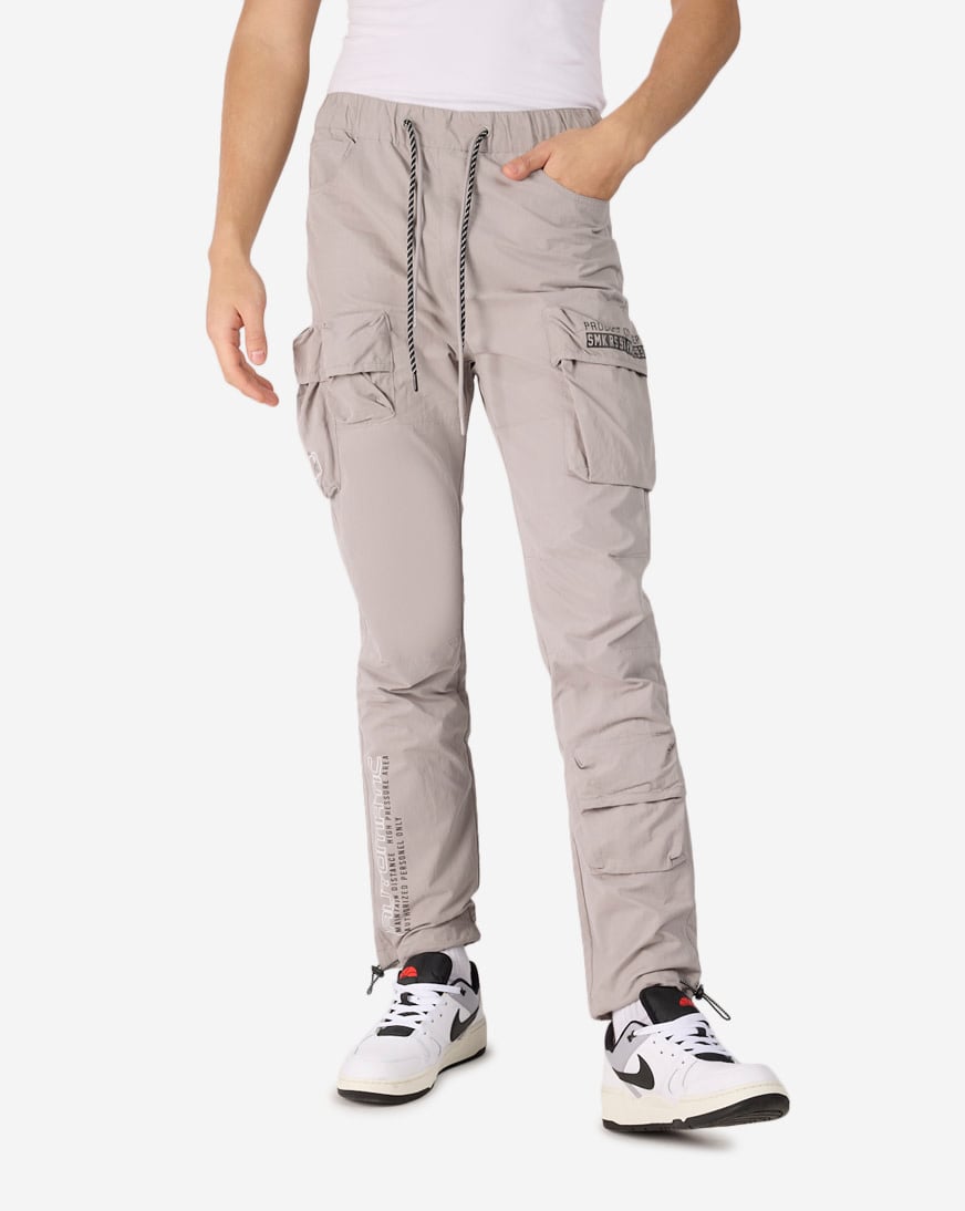 【GRAVER】24FW★ Banding Nylon Cargo Pants Represent 247 Pants Mens Large Cargo Nylon Black Hiking