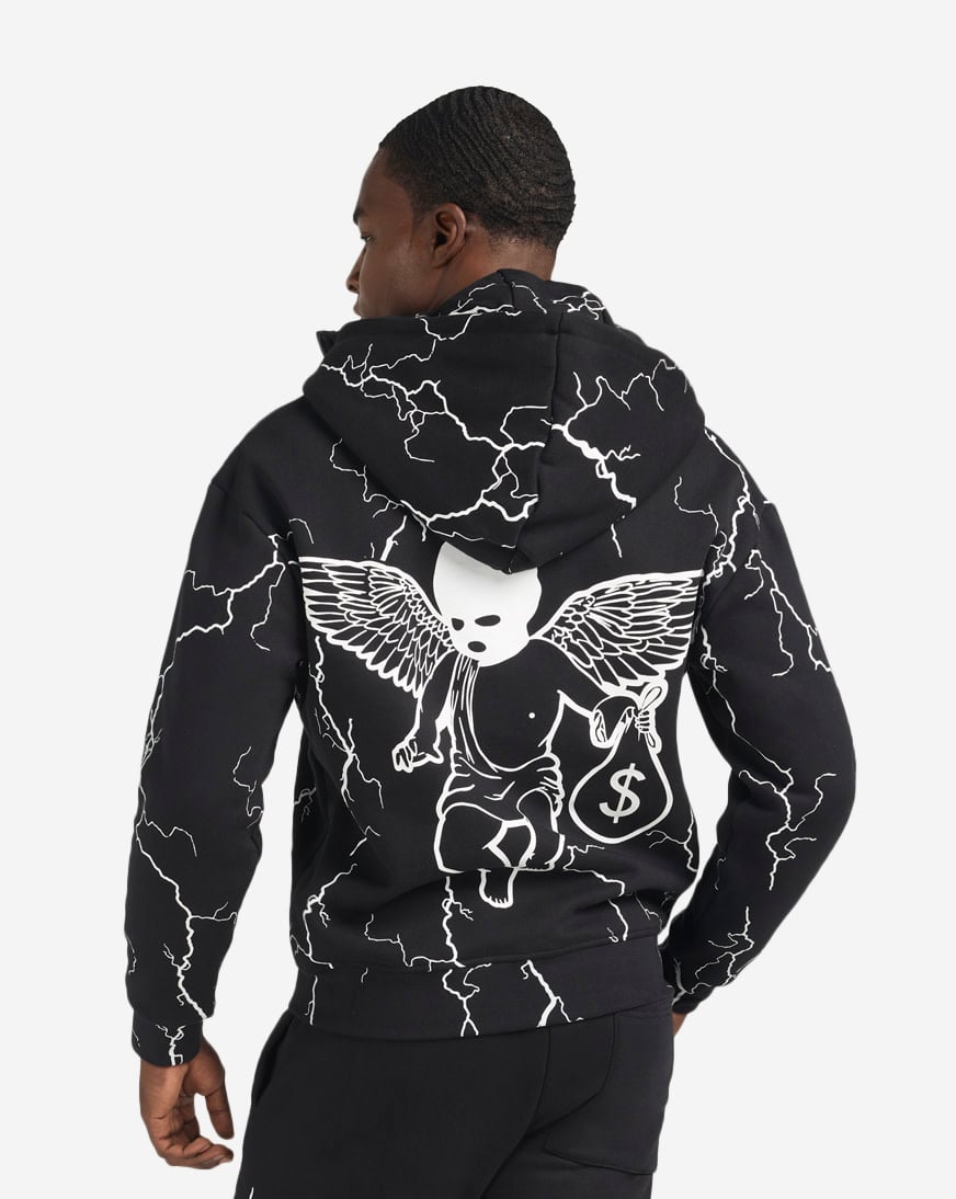 Shop Hasta Muerte Lightening Angel Balaclava Hoodie