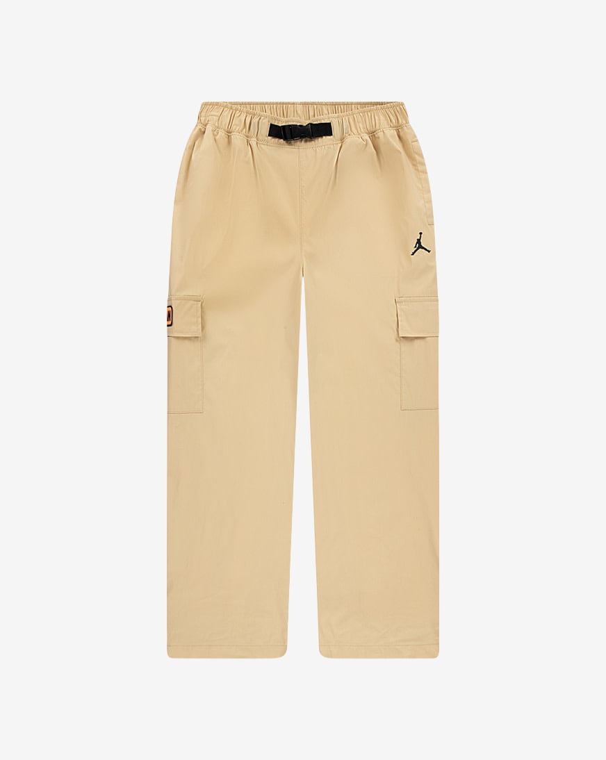 Shop Jordan Big Kids' Deep Dish Woven Pants 95F190-X21 beige