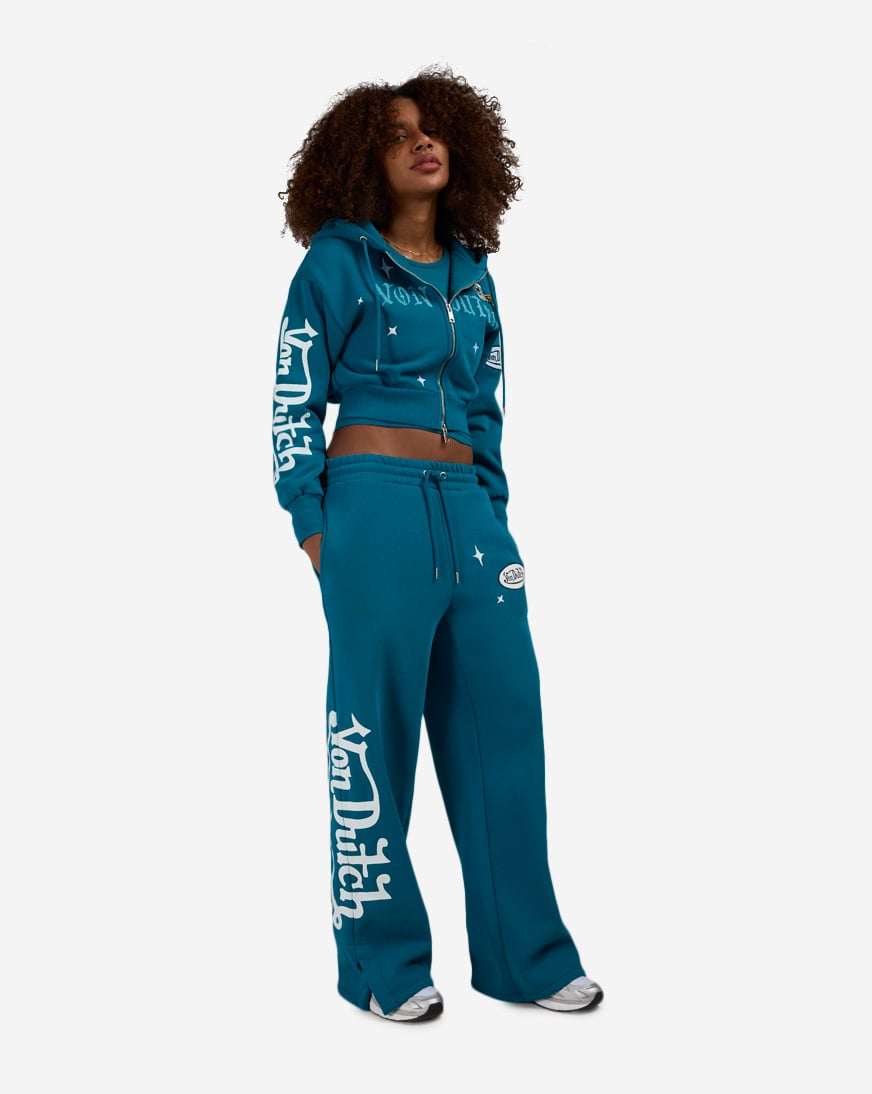 Shop Von Dutch HD Star Eyeball Full-Zip Hoodie 7VND2A7030SN blue