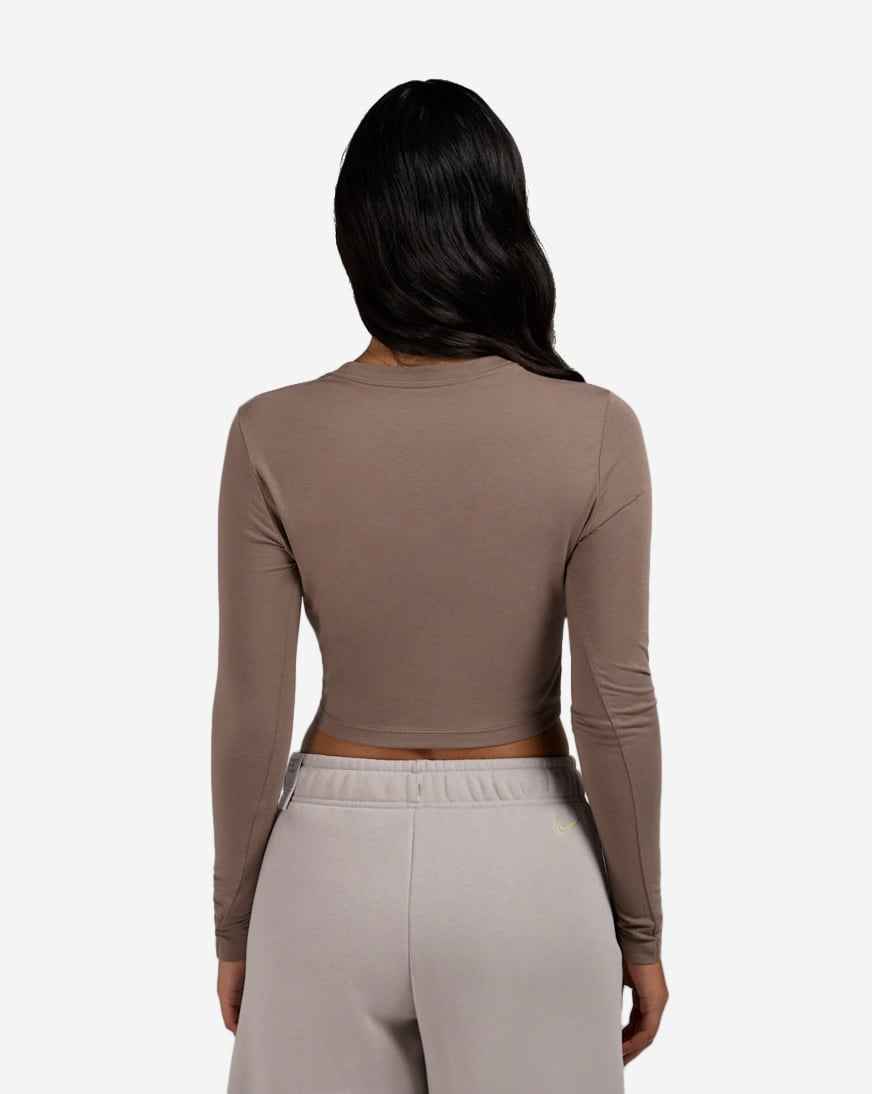 Shop Nike NSW Chill Crop Knit T-Shirt HQ1702-233 brown | SNIPES USA