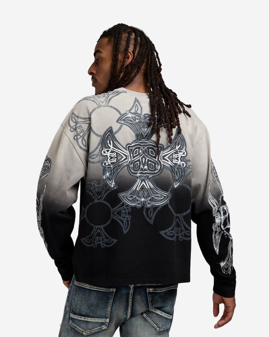 Shop Smoke Rise Serenity Long Sleeve Tee KT25662SN-BLK black