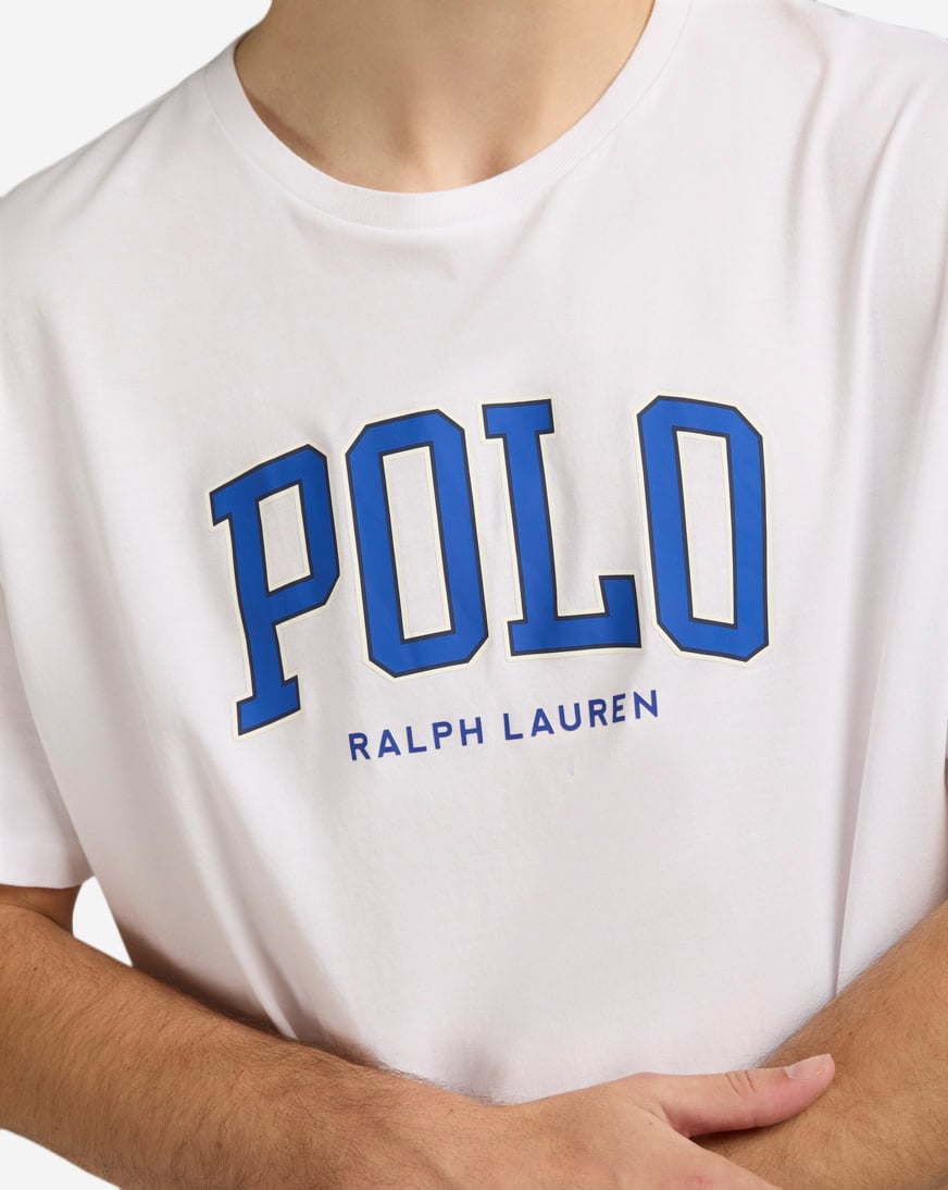 Shop Polo Ralph Lauren Graphic Tee 710959023003-WHT white