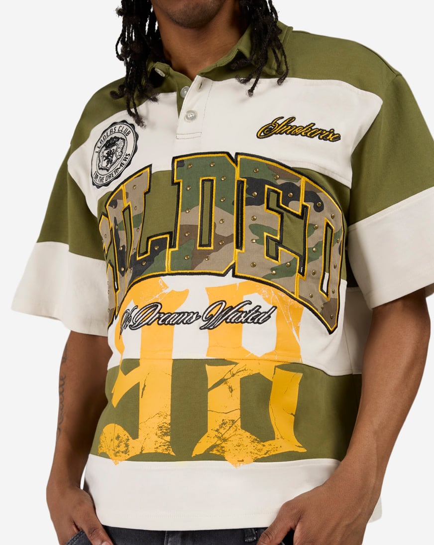 Shop Smoke Rise Gilded Polo Shirt KT26S469SNZ-GRN green | SNIPES USA