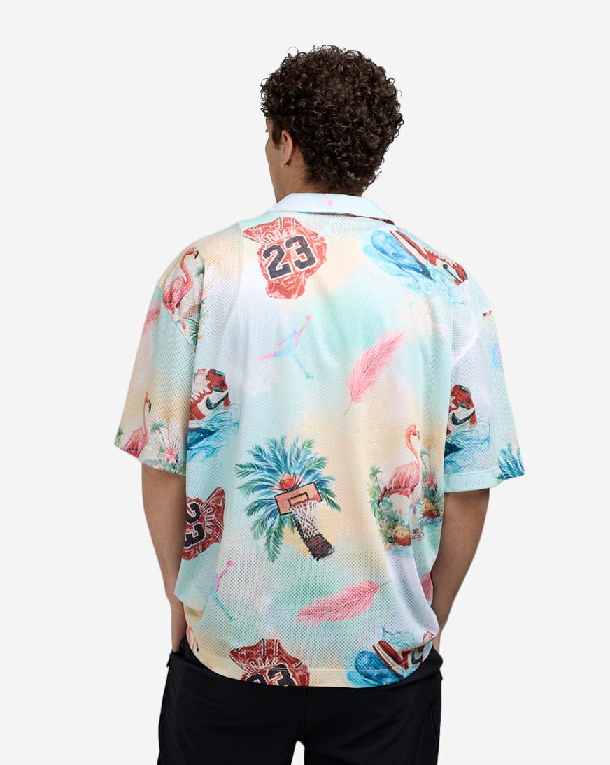 ★関税込★NIKE★JORDAN ESS PRINT CAMP TOP 半袖シャツ Shop Jordan Essentials Printed Camp Top IB3007-133 multi
