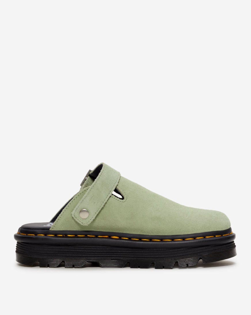 Shop Dr. Martens Zebzag Suede Slingback Platform Mules