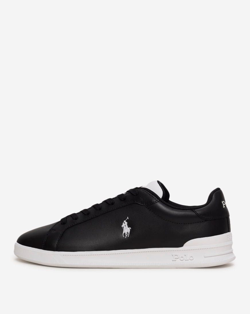 Shop Polo Ralph Lauren Leather Heritage Court 809944784004 black