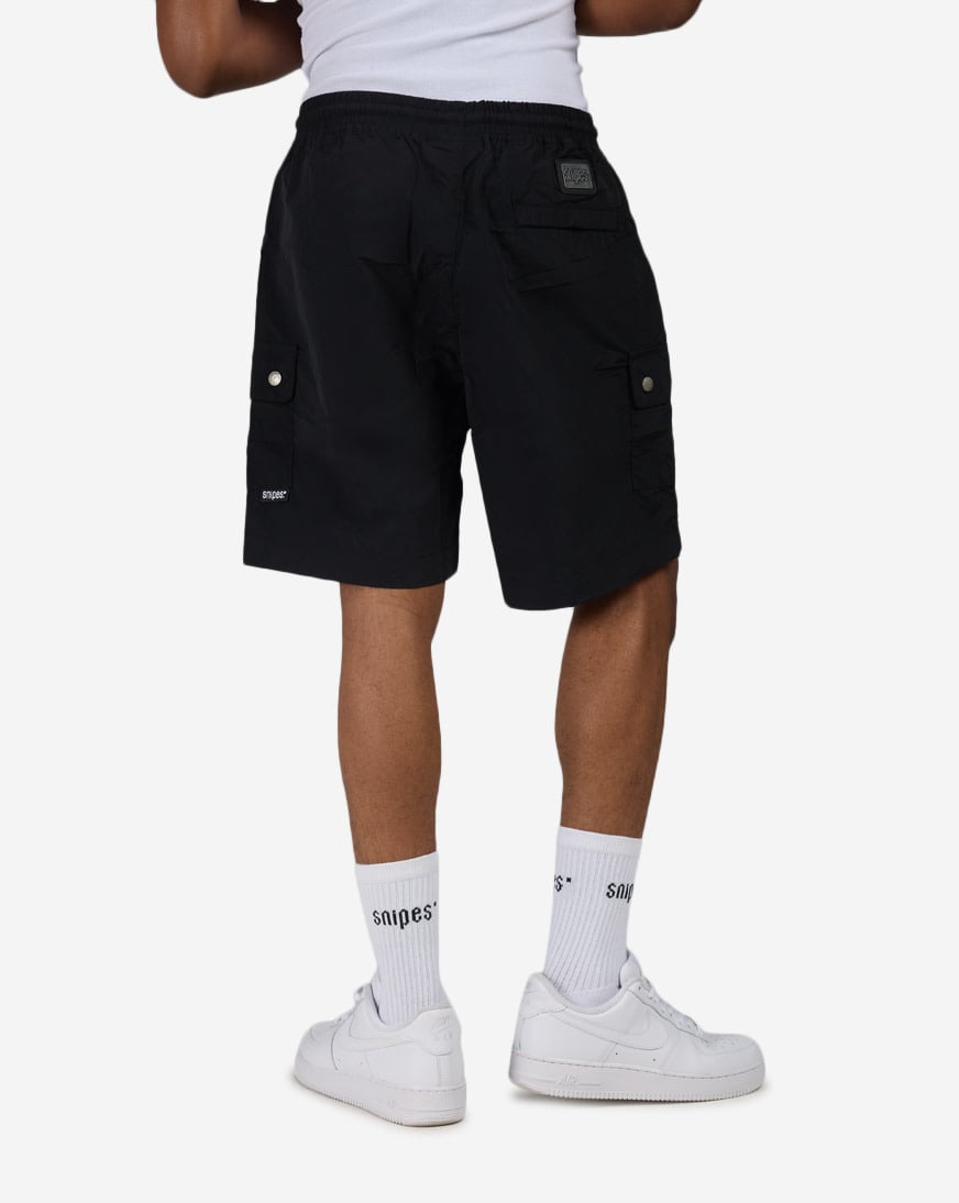 Shop SNIPES Nylon Cargo Shorts FW25MF016-001 black | SNIPES USA