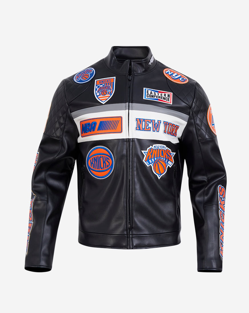 Shop PRO STANDARD New York Knicks Moto Jacket BNK6516468-BLW black