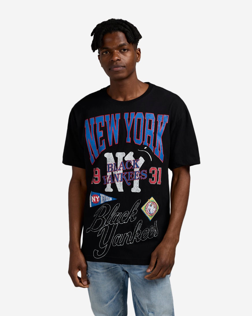 Shop Reason NLB New York Black Yankees Tee RE5-047-BLK black