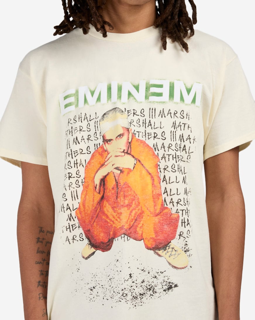 Shop Graphic Tees Eminem Orange Jumpsuit Tee EMI150276 cream