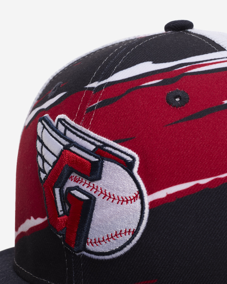 Shop New Era 9Fifty Cleveland Guardians Snapback Hat 60371240 red