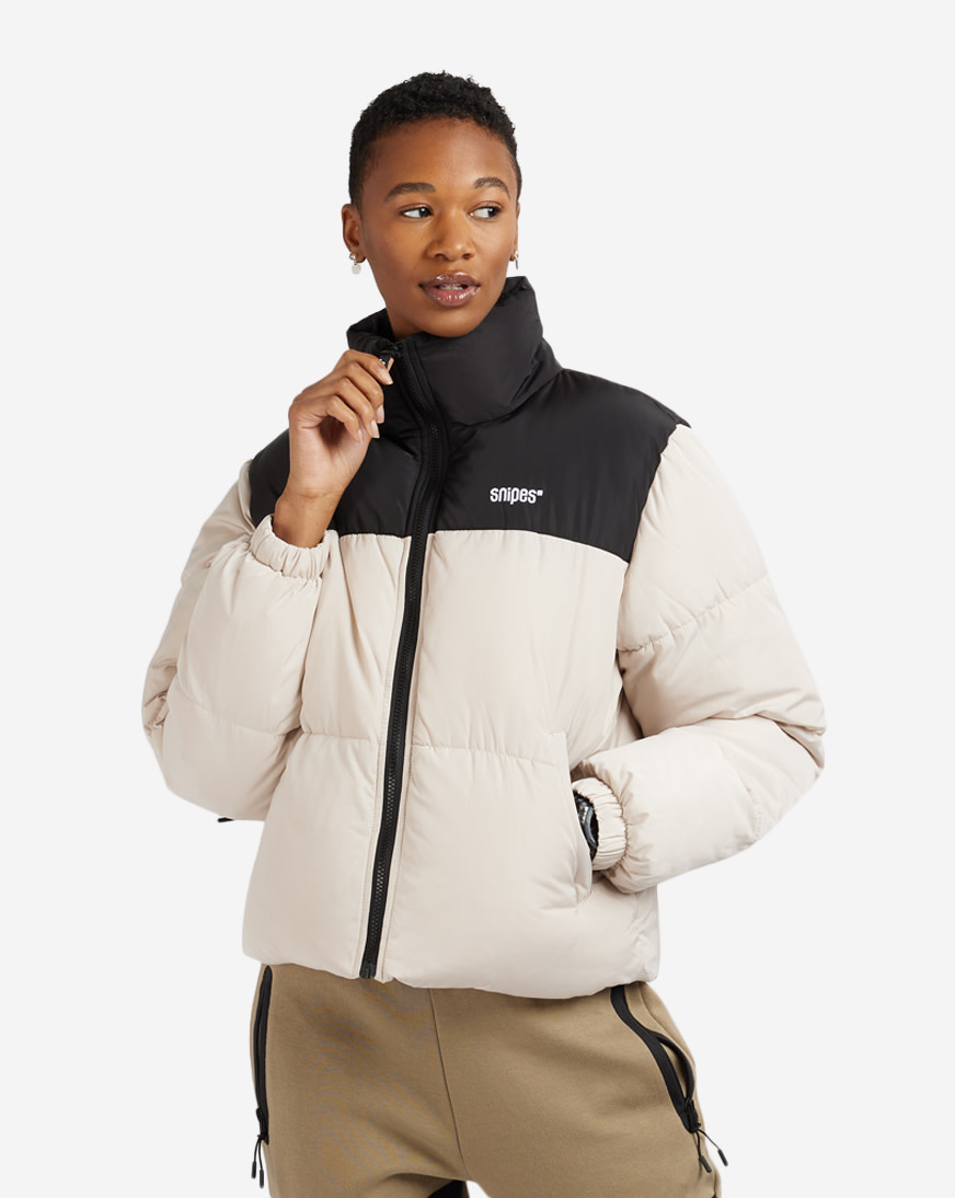 Shop SNIPES Small Logo Puffer Jacket SW224-001-2 beige | SNIPES USA