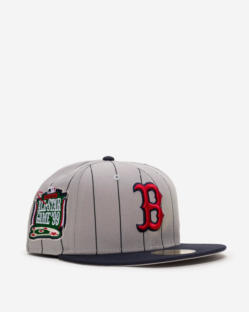 Shop New Era 59Fifty Boston Red Sox DSM Pinstripe Fitted Hat
