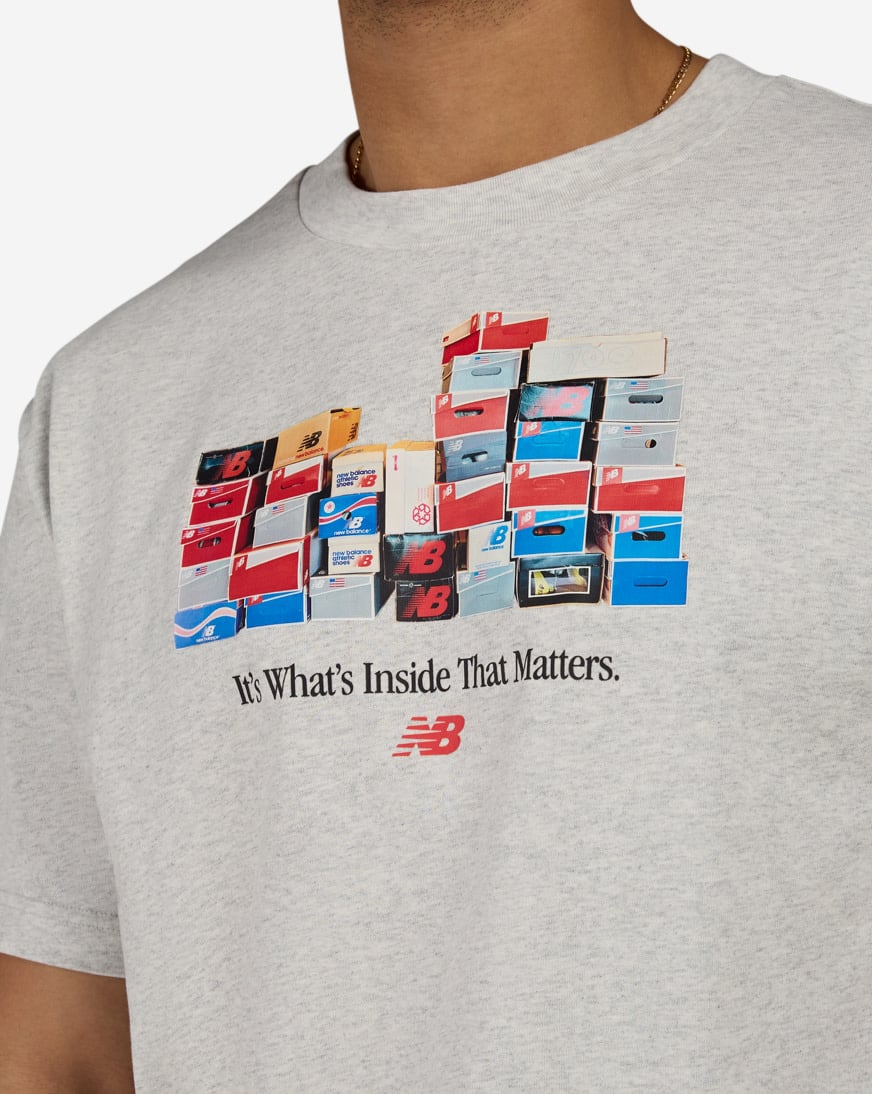 Shop New Balance Boxes T-Shirt MT61H0DX-AHH grey | SNIPES USA