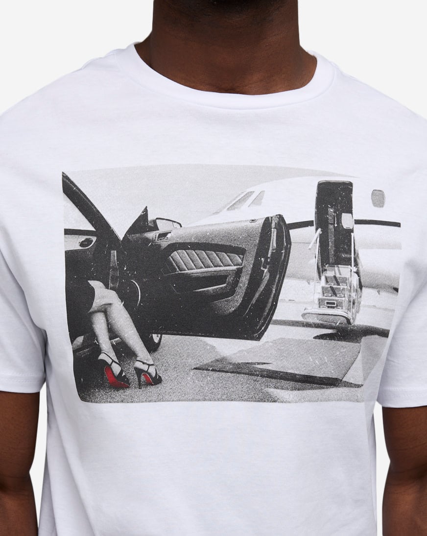 Shop Urban Classics Private Jet Legs Tee MTUS362-US-00220 white