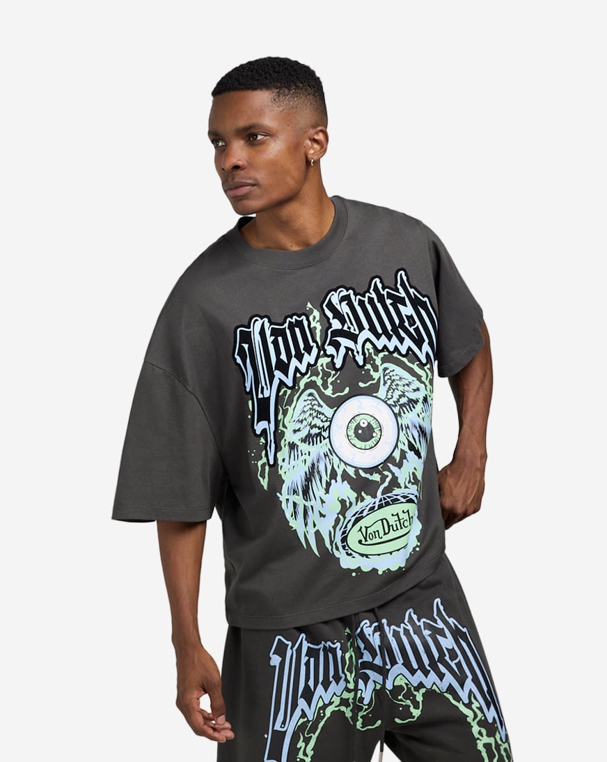 Shop Von Dutch Logo Cropped Tee 4VND9B7765-BLK black | SNIPES USA