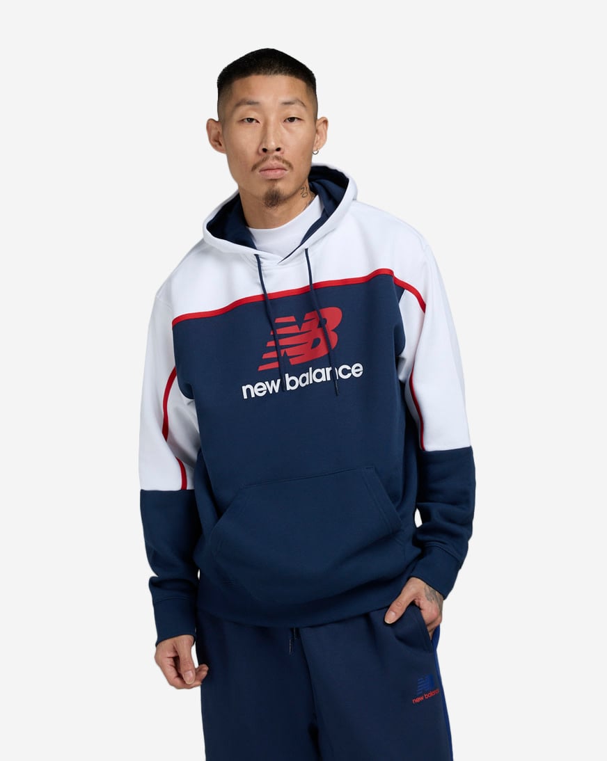 パーカー・フーディ New Balance UNI Made in USA Hoodie SEMIOVER FIT New Balance Men's MADE in USA Core Hoodie in Winter Fog New