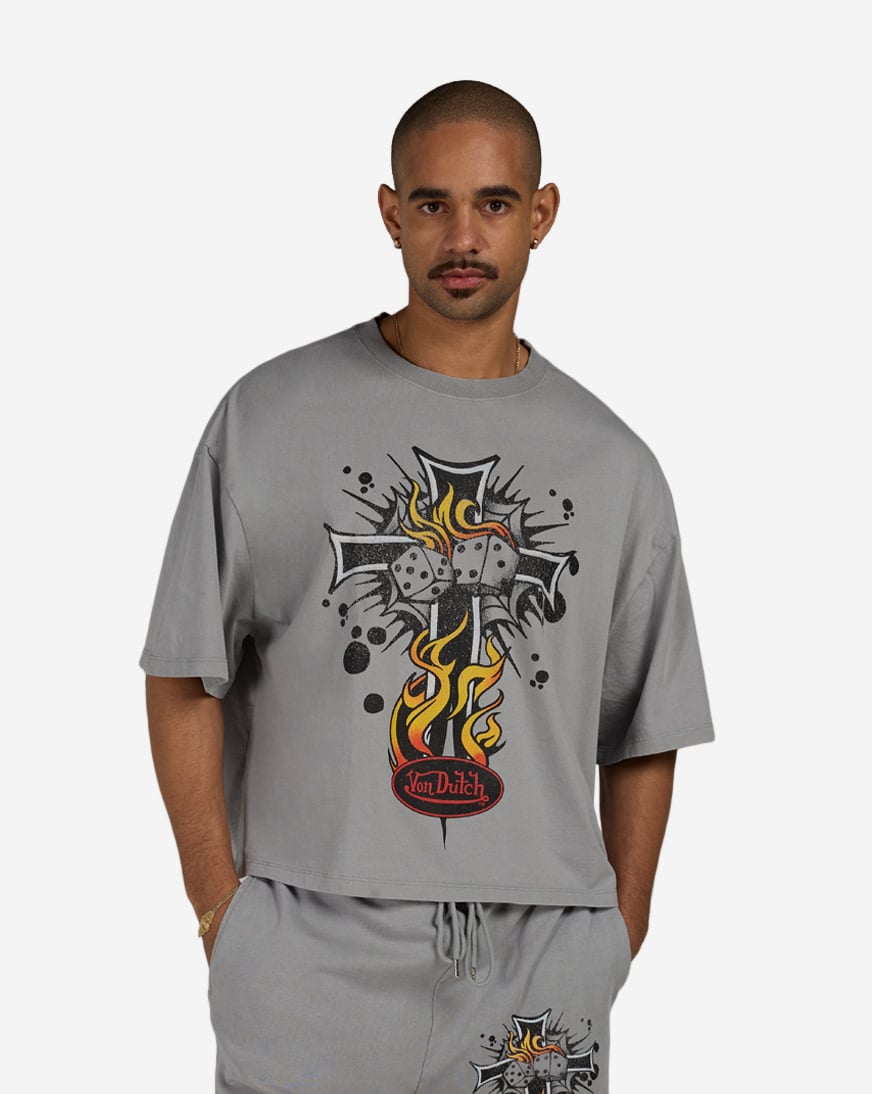 Shop Von Dutch Inferno Lucky Tee VND9E0378SN-GRY grey | SNIPES USA