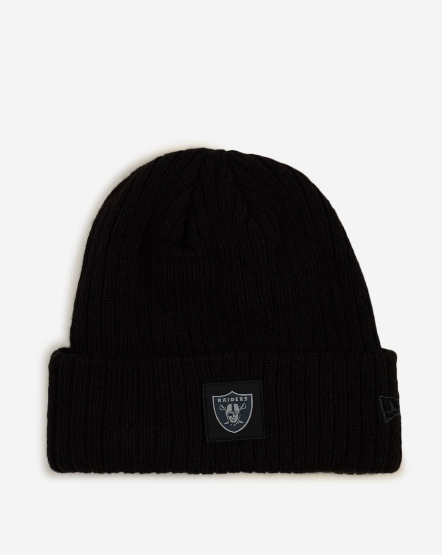 Shop New Era Oakland Raiders Rubberized Knit Beanie 60833854 black