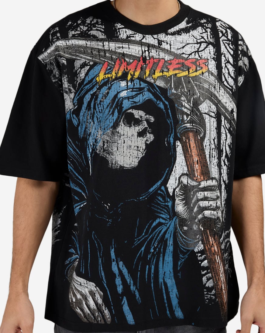 Shop Graphic Tees Limitless Grim Reaper Tee RD5-005JK-001 black