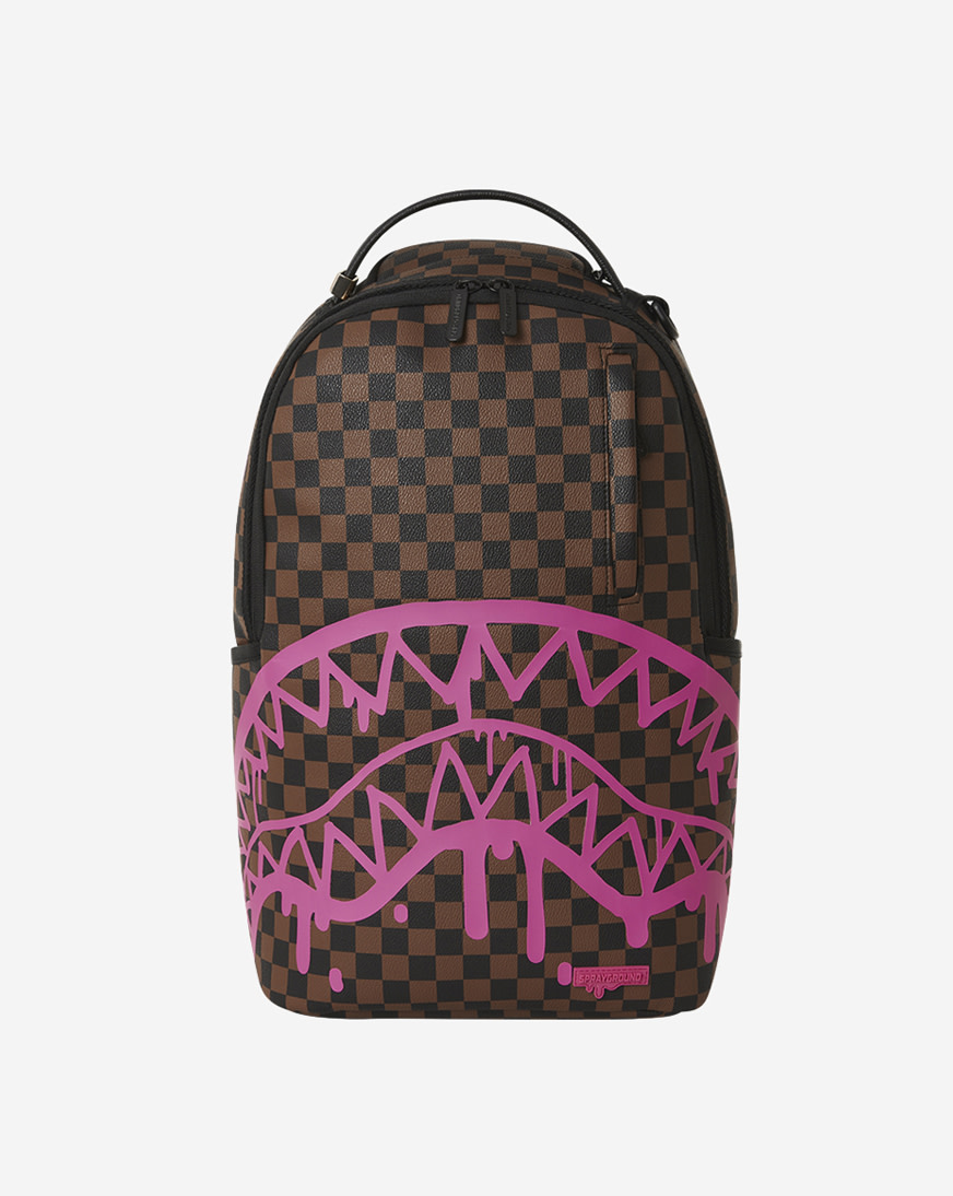 Shop Sprayground Pink Check Drip Backpack B5077 brown | SNIPES USA