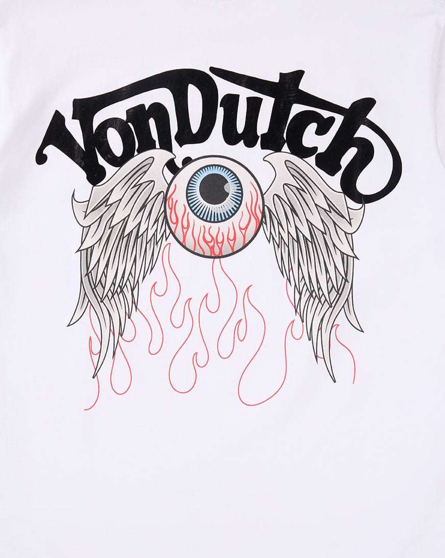 Shop Von Dutch Kids' Eyeball Backhit Graphic Tee VND9E0199 white