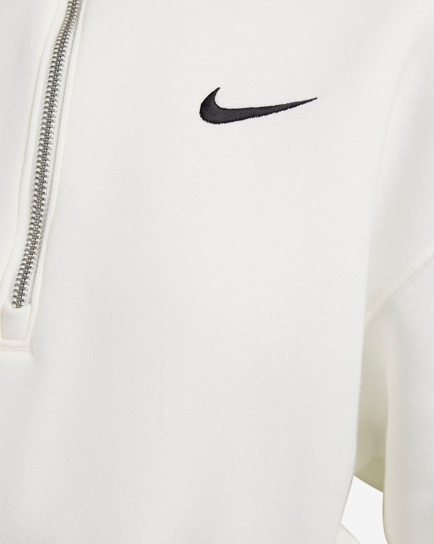 Shop Nike NSW Phoenix Fleece 1/4-Zip Cropped Sweatshirt DQ5767-133
