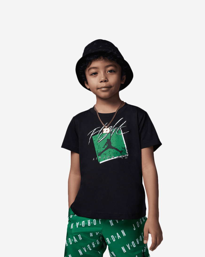 【毎日値下!?】 ACJ Training School PASSPORT Shop Jordan Pre-School Faded Flight Tee 85C346-023 black