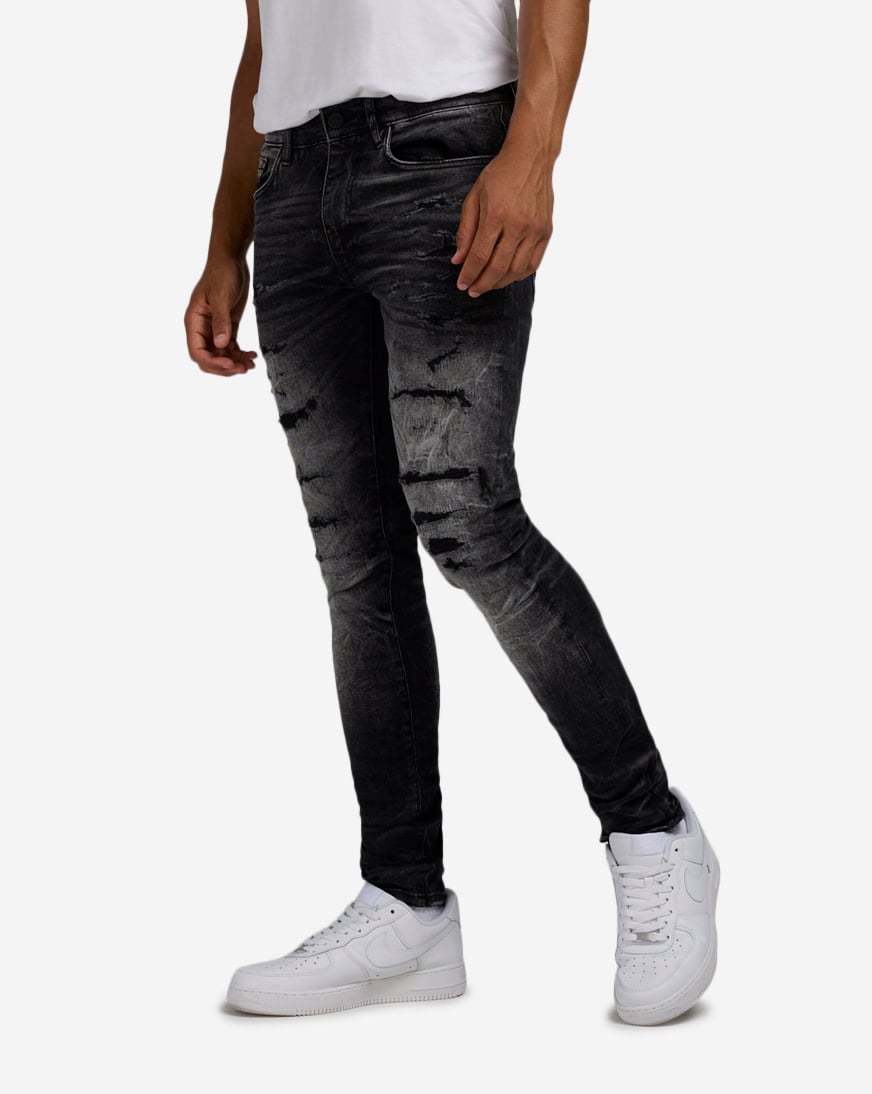 Jordan Craig Men's Distressed 5-Pocket Rip Repair Jeans