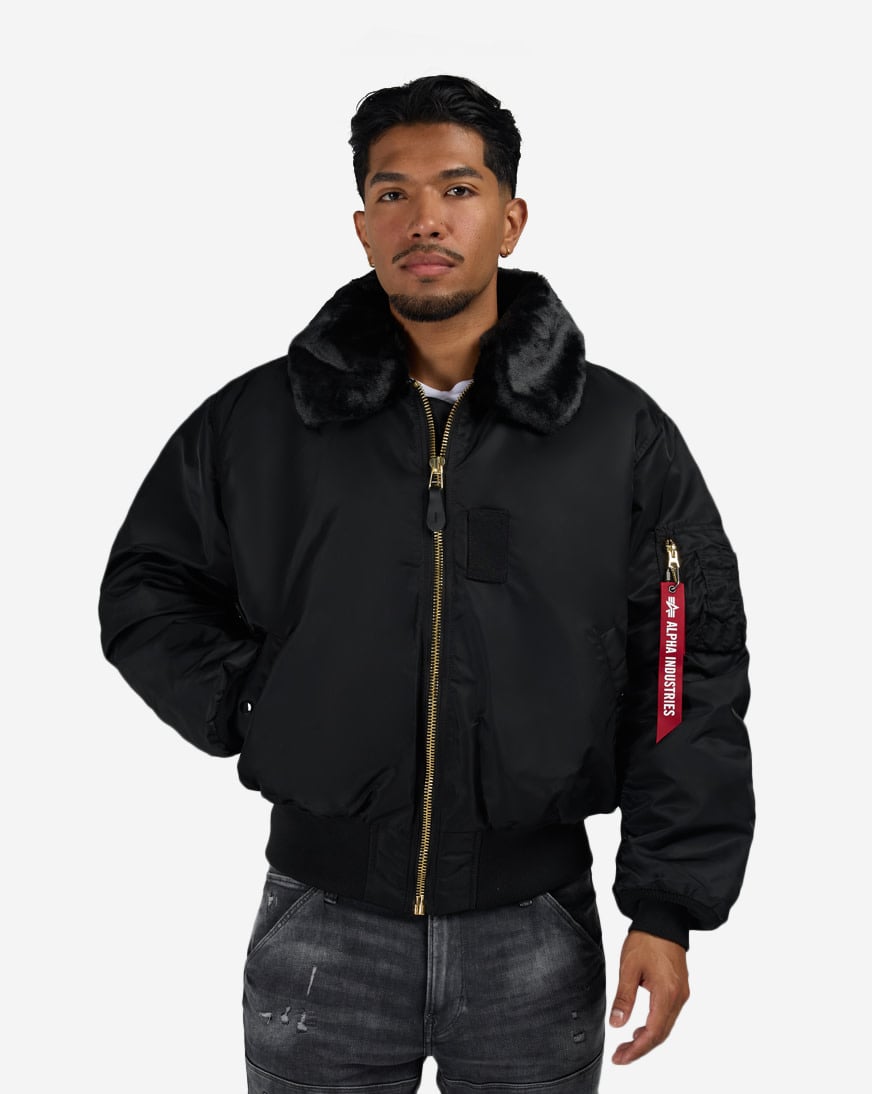 Shop Alpha Industries B-15 Heritage Bomber Jacket MJB23010C1-BLK