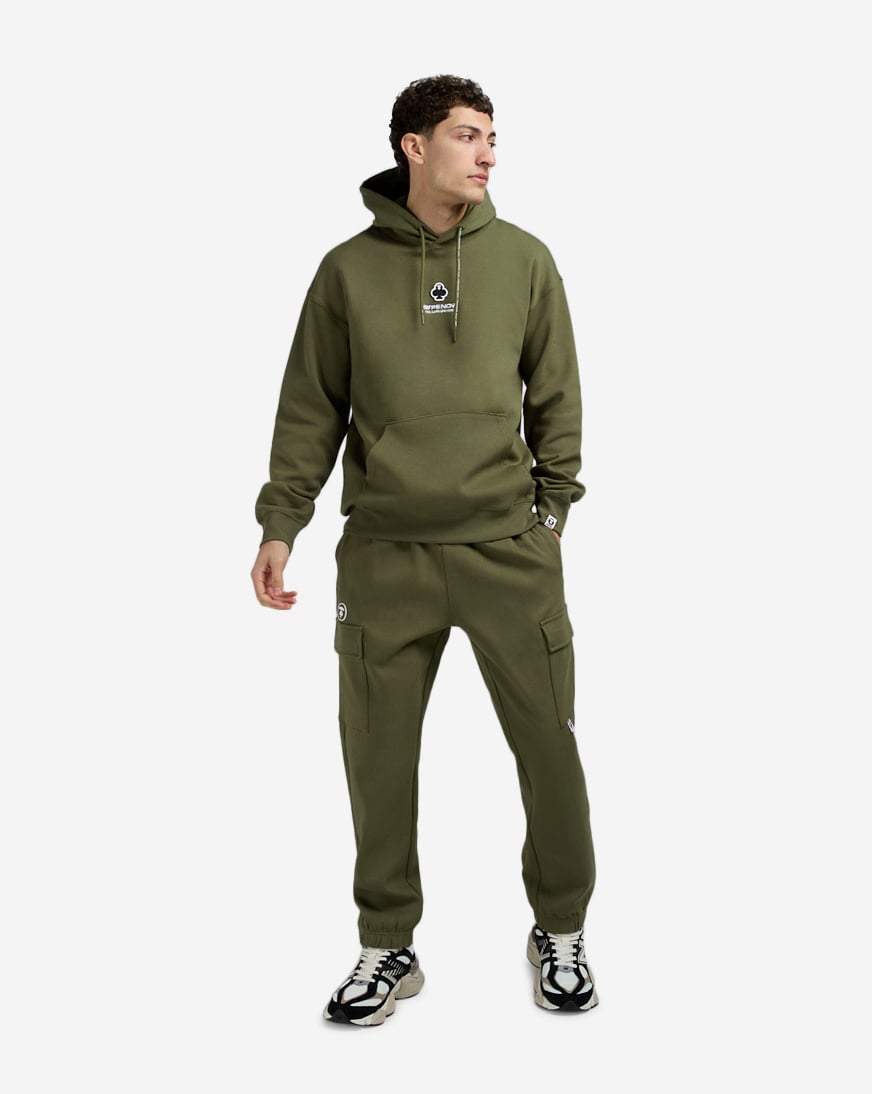 Shop AAPE Terry Clover Face Badge Hoodie AAPSWMB323XXNKHD