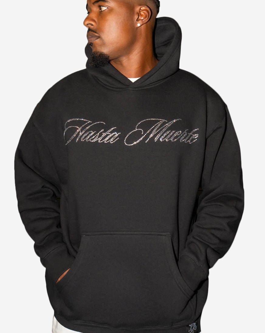 Shop Hasta Muerte Jesus Rhinestone HW Hoodie HM-JESUSRHINESTONE
