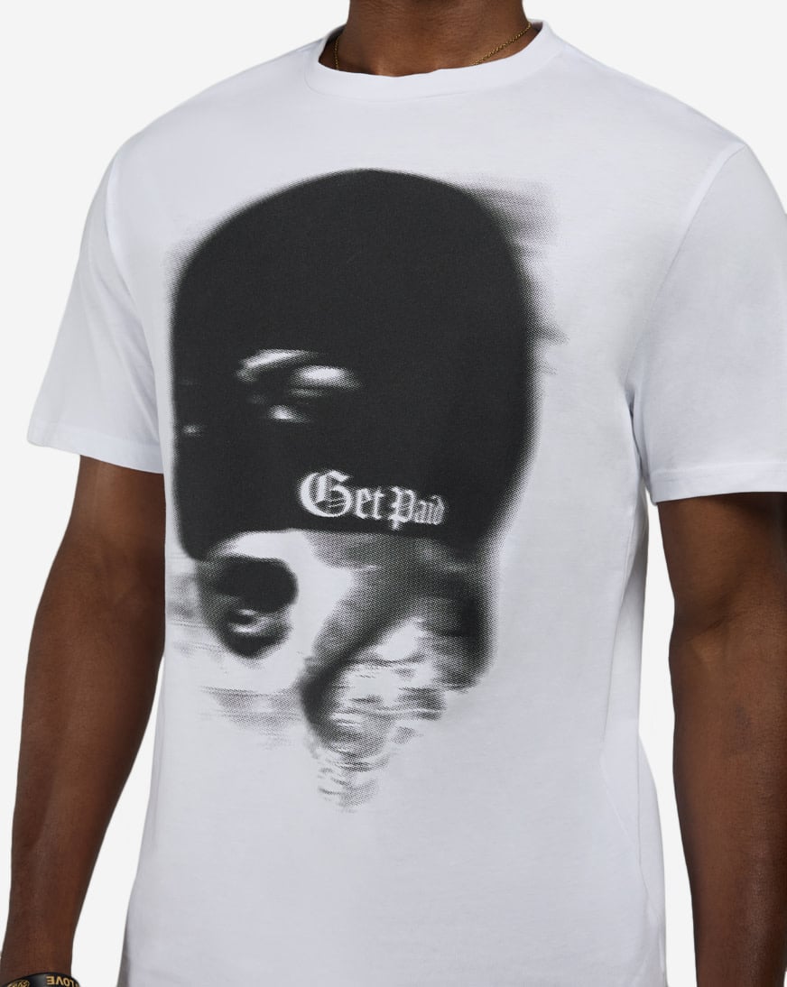 Shop Urban Classics Get Paid Ski Mask Tee MTUS690-US-00220 white