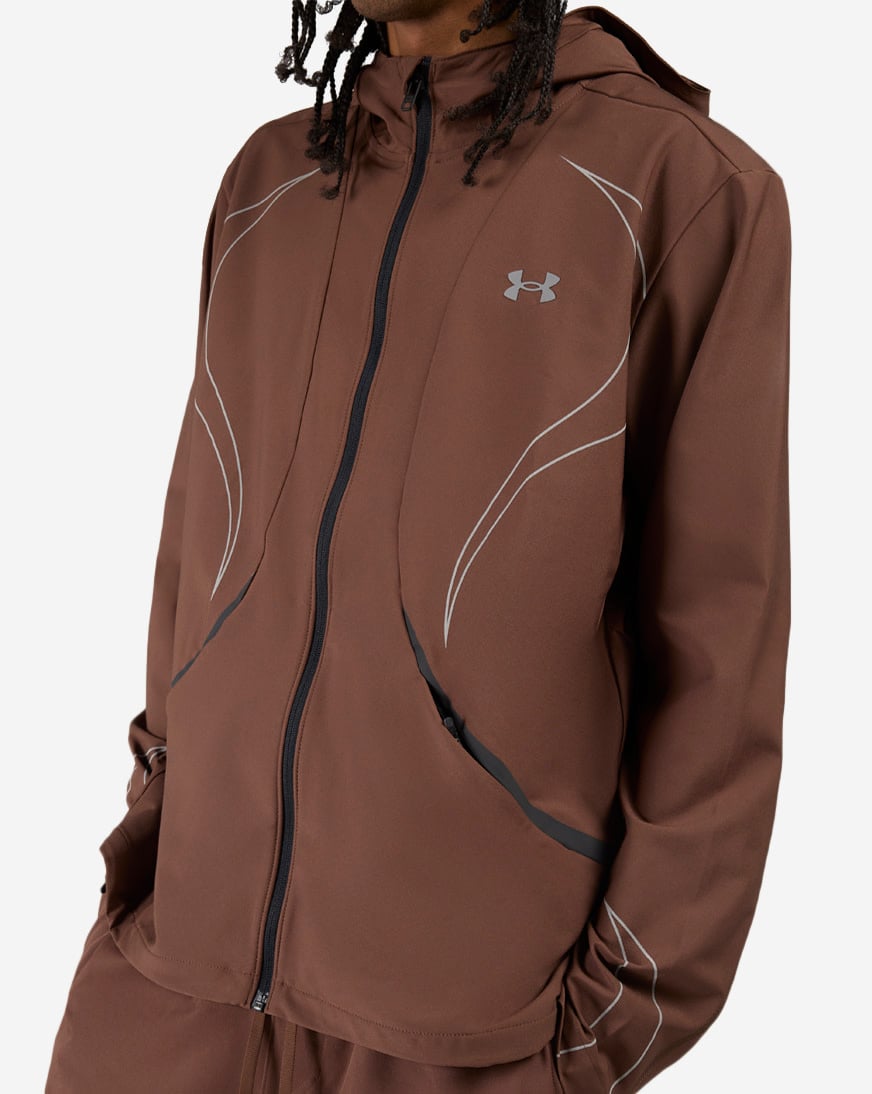 Shop Under Armour Unstoppable+ Woven Jacket 6014718-230 brown