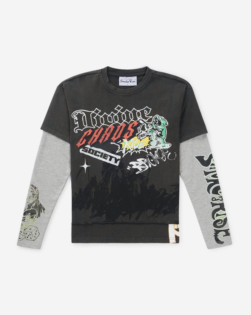 Shop Smoke Rise Kids' Graffiti 2Fer Long Sleeve Tee BKT26S448SNZ