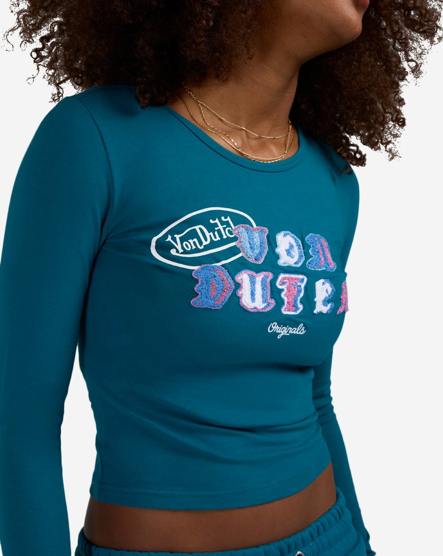 Shop Von Dutch Ransom Long Sleeve Tee 7VND9C9853SN blue | SNIPES USA