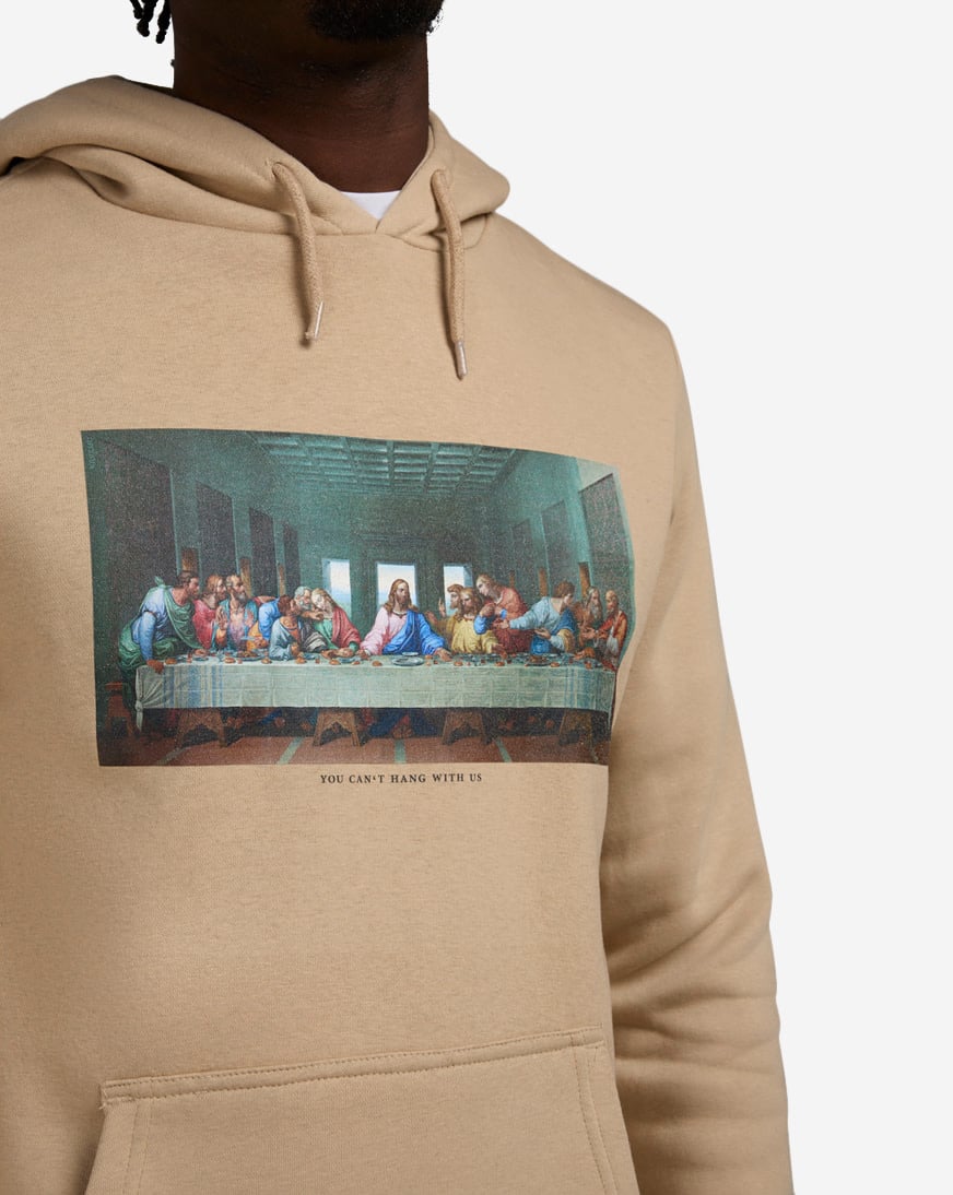 Shop Mister Tee Can't Hang With Us Hoodie MTUS302-03872 beige