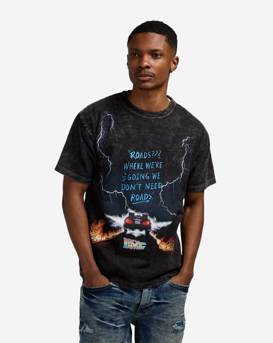 Shop Reason Back To The Future Road Tee BTTF-02 black