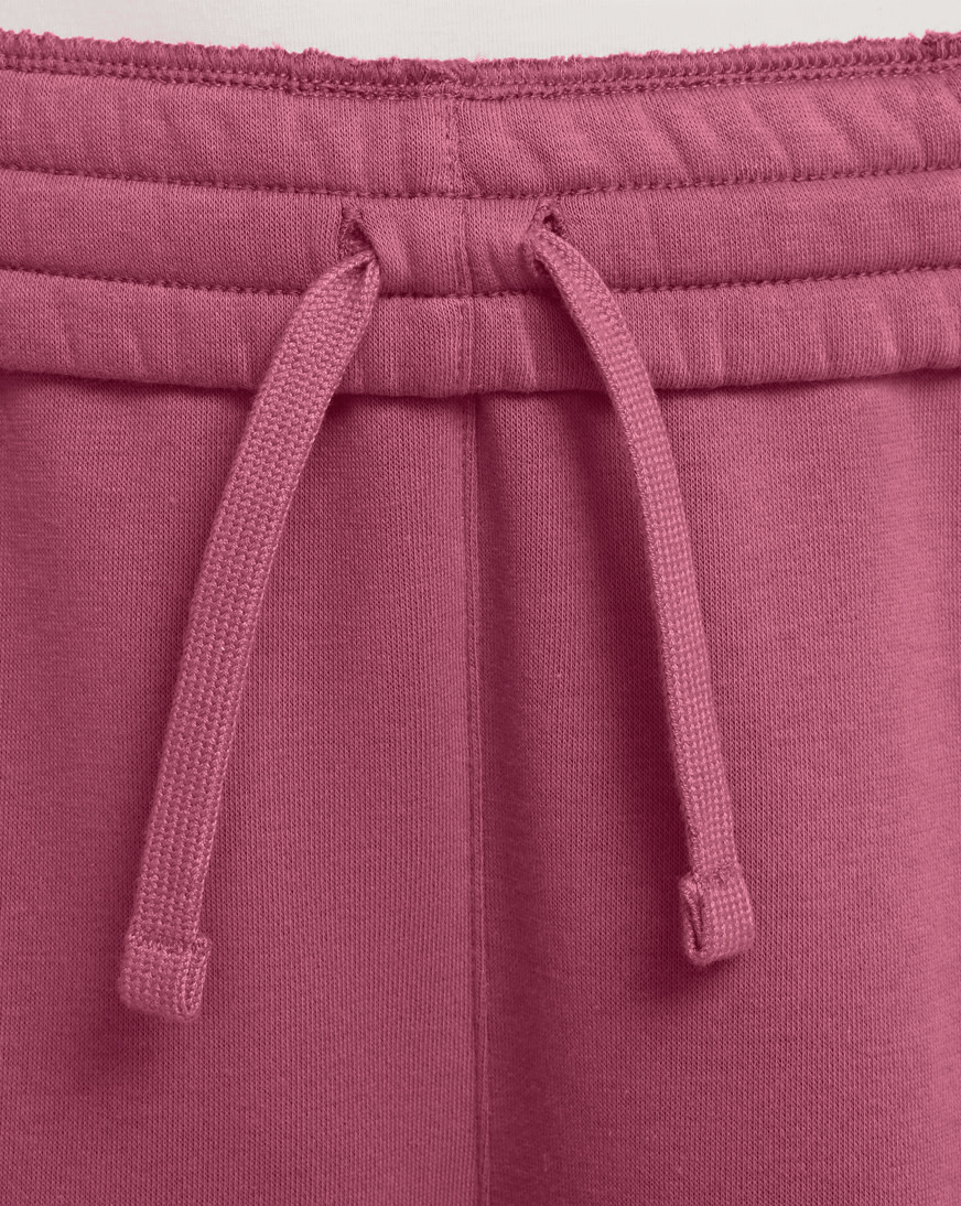 Shop Nike Big Kids' Club Fleece Wide Leg Pants FZ6774-634 pink