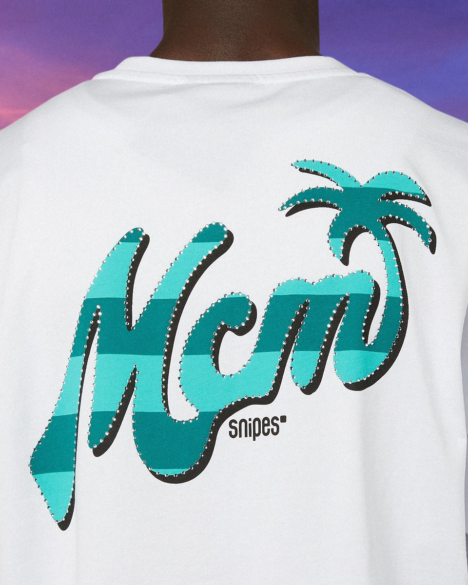 MCMx x SNIPES Graphic Tシャツ Shop MCM MCM x SNIPES Miami T-Shirt SFM252-001-2-WHT white