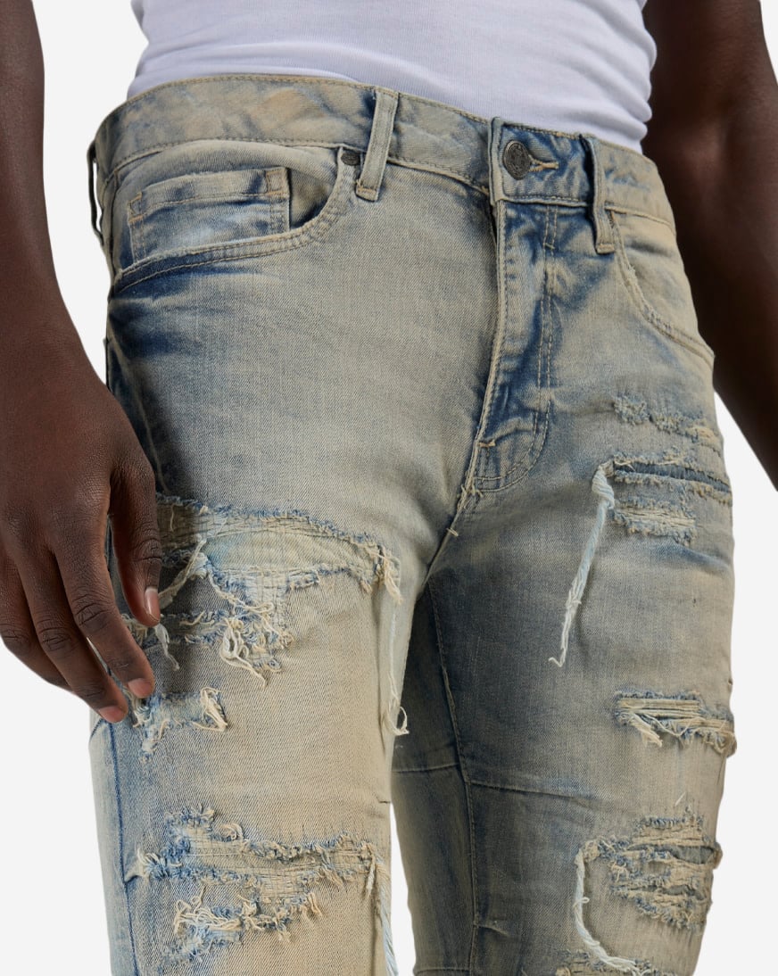Shop Jordan Craig Distressed Rip Repair Stacked Jeans JFT2257-ANT