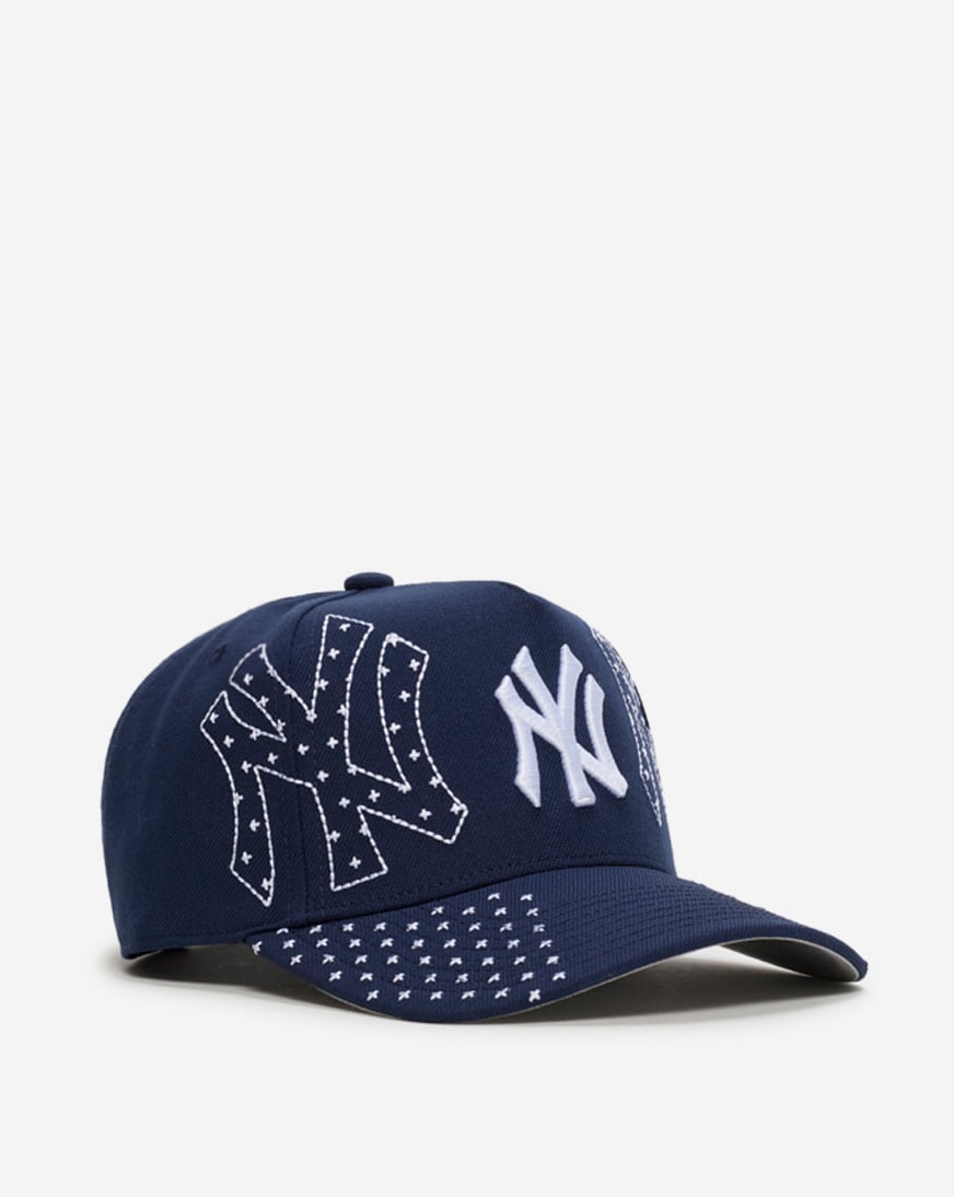 Shop Mitchell Ness New York Yankees Pro Pinch Triple Logo Snapback