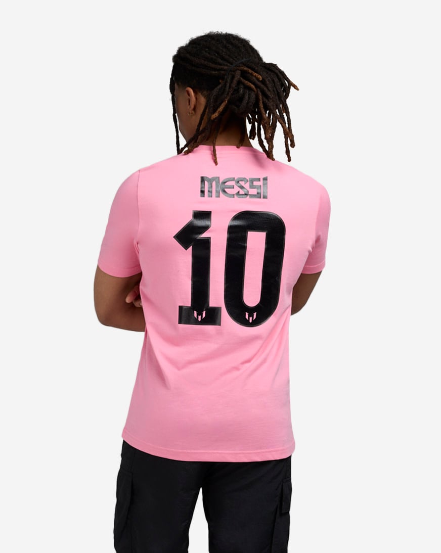 Shop adidas Messi Name And Number Graphic Tee JM3550 pink | SNIPES USA