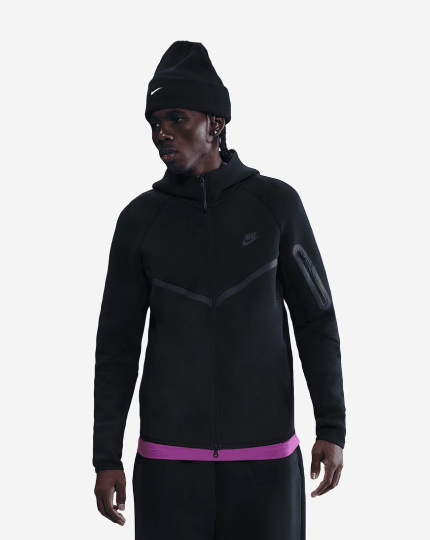 Shop Nike Tech Full-Zip Windrunner Hoodie HV0949-010 black