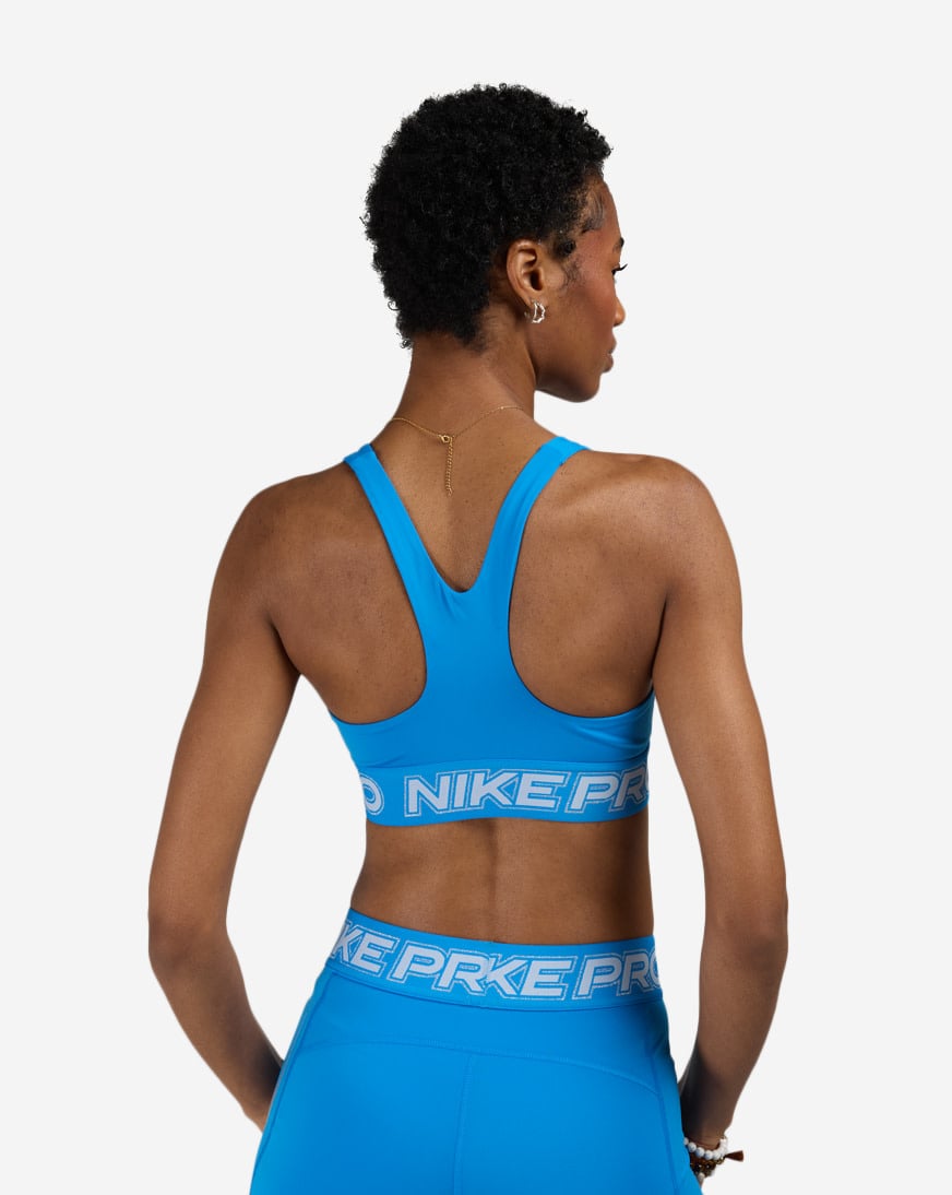 Shop Nike Pro Light-Support Non-Padded Sports Bra IF0214-435 blue