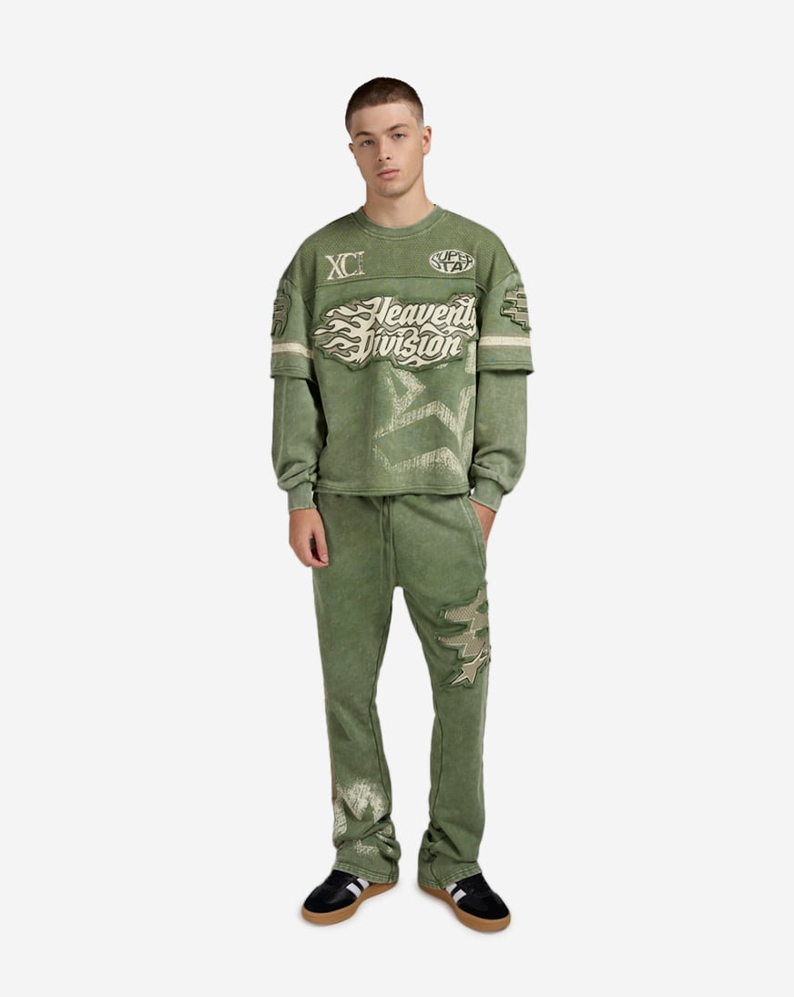 Shop Smoke Rise Division Fleece Pants FP25355SNZ-VIN green