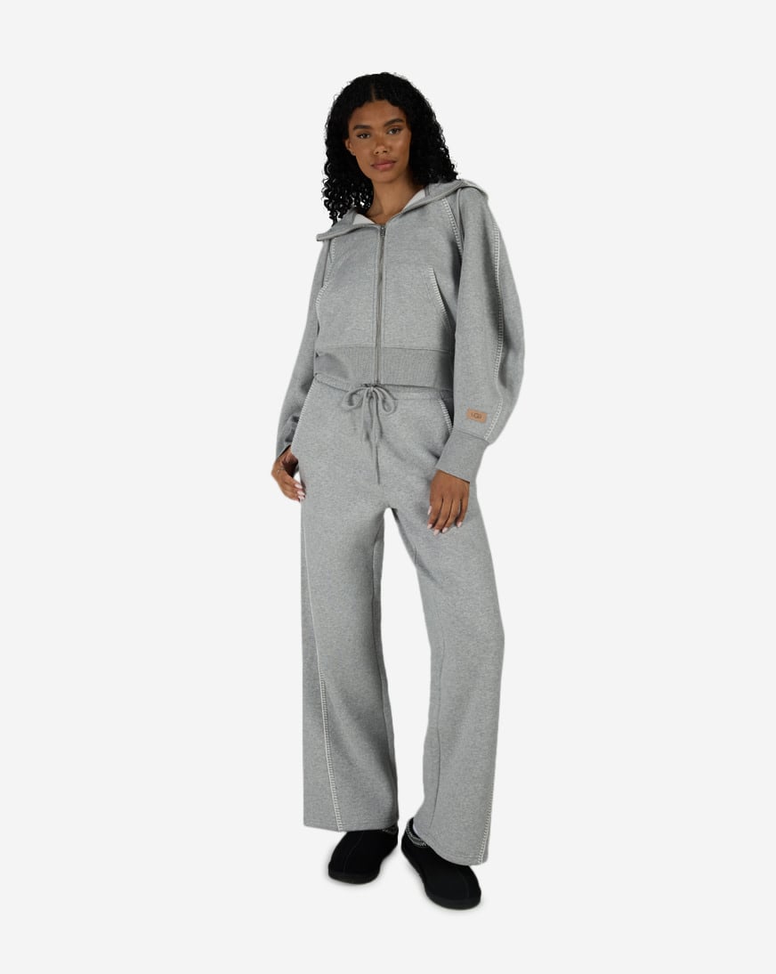 Shop UGG Classic Straight Leg Fleece Pant 1180574-GRHE grey