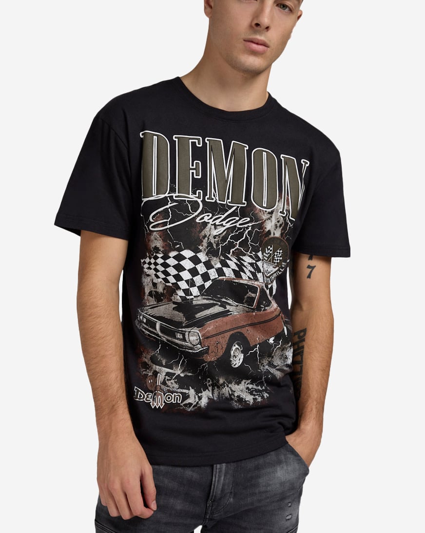 Shop Graphic Tees Demon Dodge Tee RE5-185-020 grey | SNIPES USA