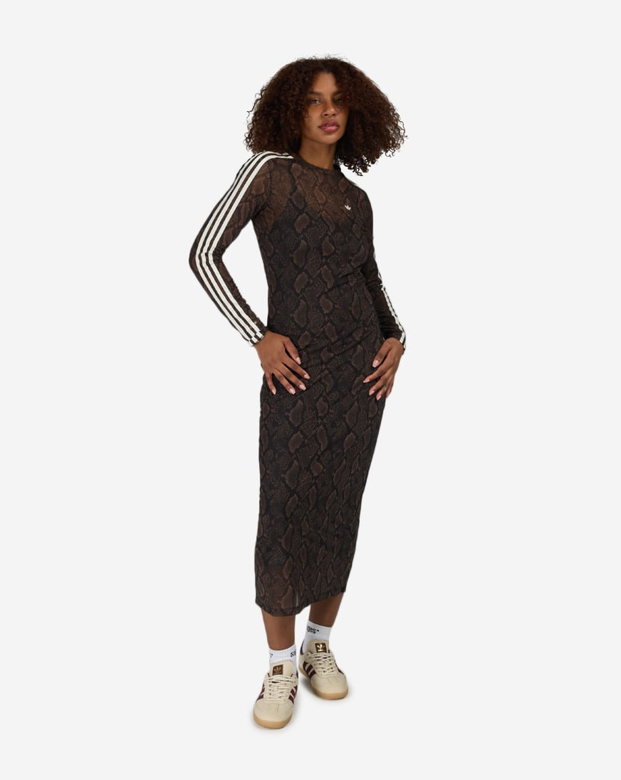 adidas long dress with slit Women's Future Icons 3-Stripes Side-Slit Dress
